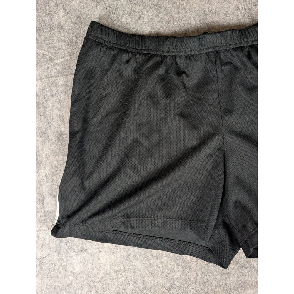 C9 Champion Womens Black Mesh Athletic Shorts White Side Stripe Elastic Waist M - Picture 5 of 9